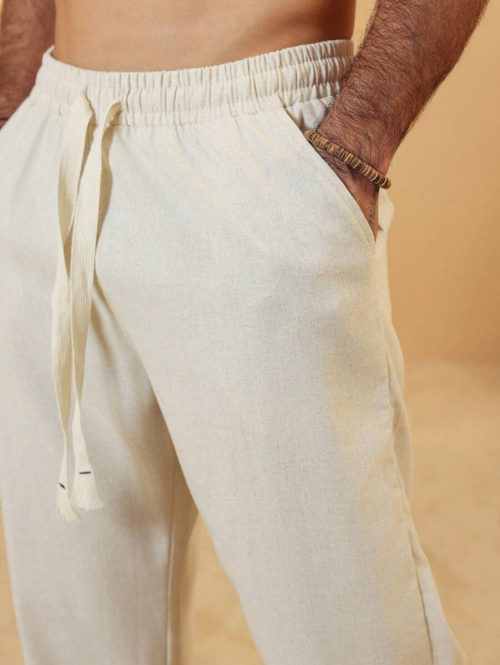 SIMONE | PANTALONI CROPPED IN LINO