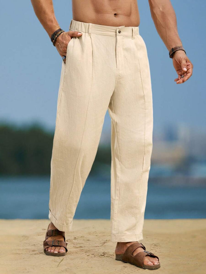 SIMONE | PANTALONI CROPPED IN LINO