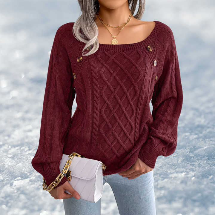 Anita | Maglione lavorato a maglia con bottoni