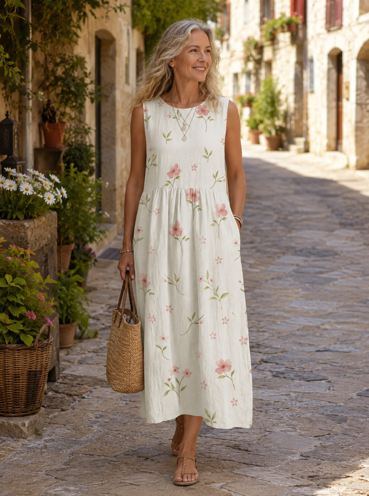 Florence Midi Dress — Elegant All-Day Comfort