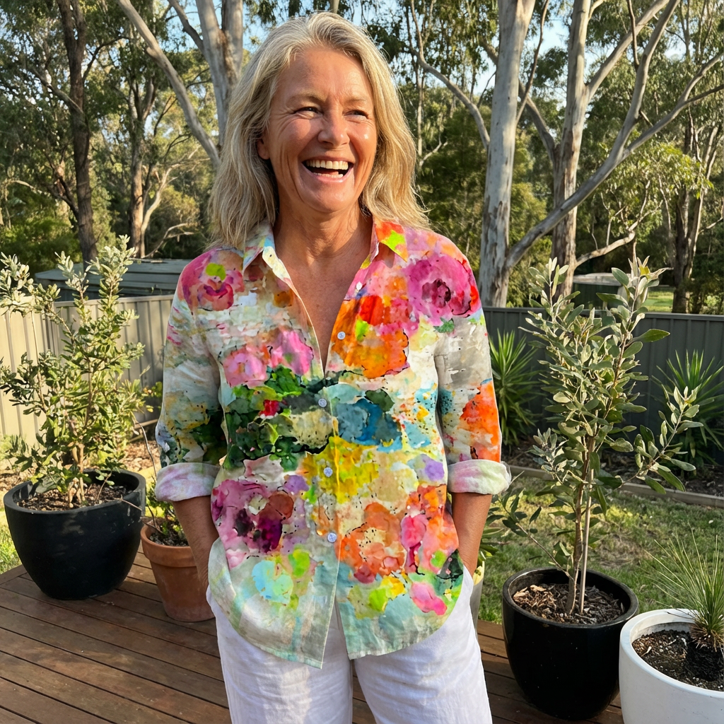 Elara™ | Blouse Rêves Aquarelle