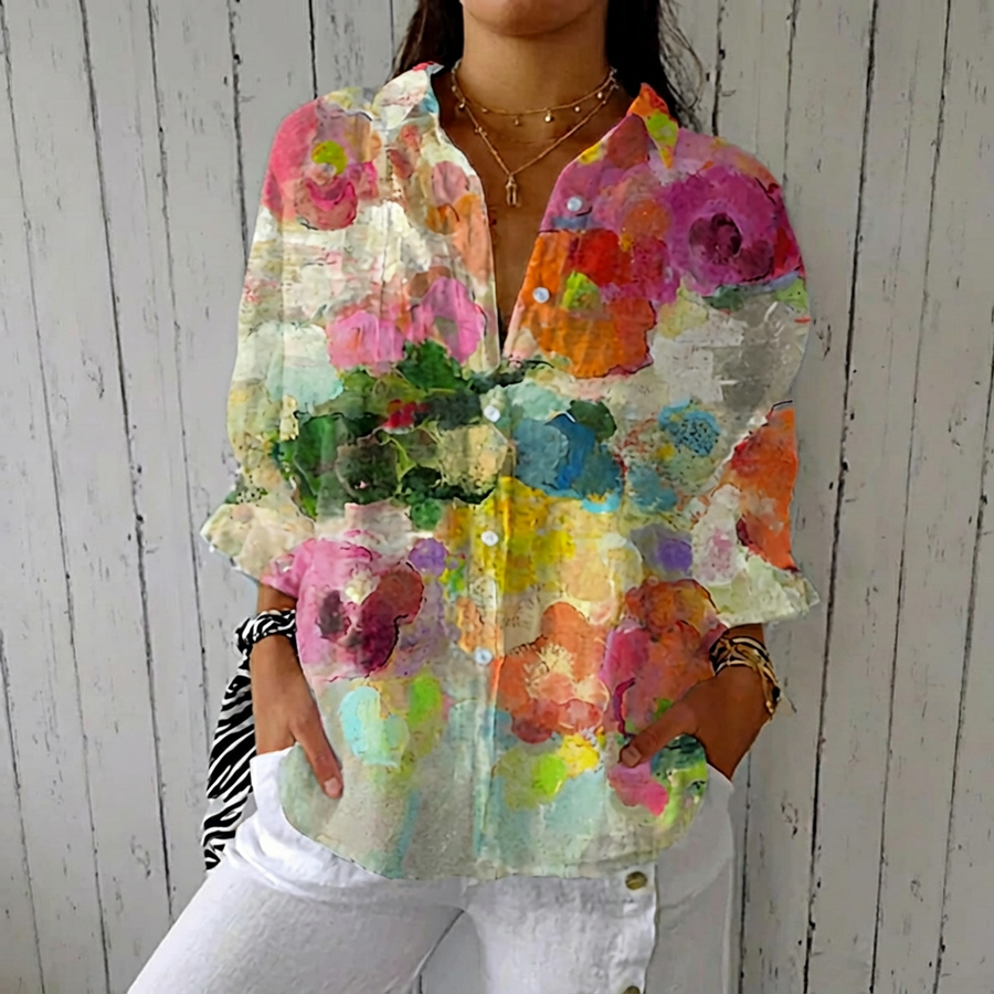 Elara™ | Blouse Rêves Aquarelle