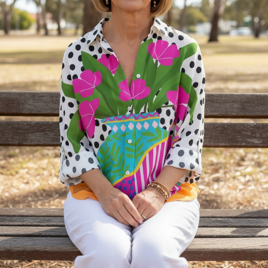 Amara™ | Blouse Vase en Fleurs