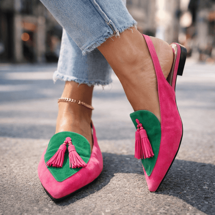 Amelia™ | Tassel Slingback Flats