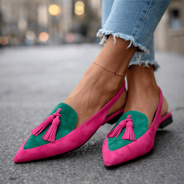 Amelia™ | Tassel Slingback Flats