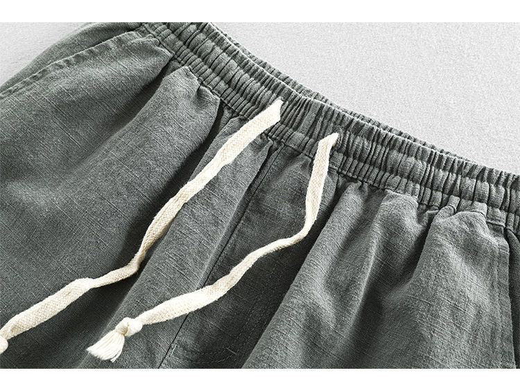 TOMMASO | PANTALONCINI IN COTONE BIOLOGICO E LINO