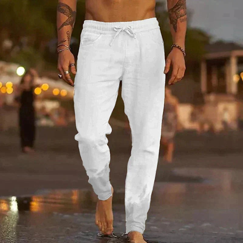 ROVESSA ROMA | PANTALONI DA SPIAGGIA IN LINO