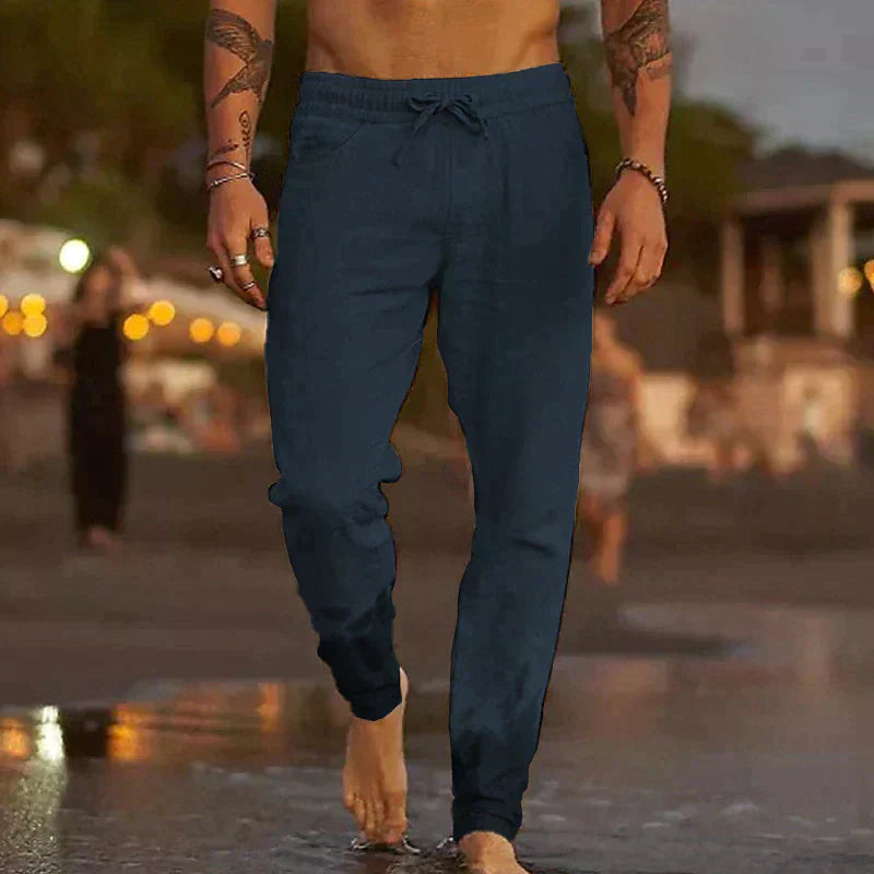 ROVESSA ROMA | PANTALONI DA SPIAGGIA IN LINO