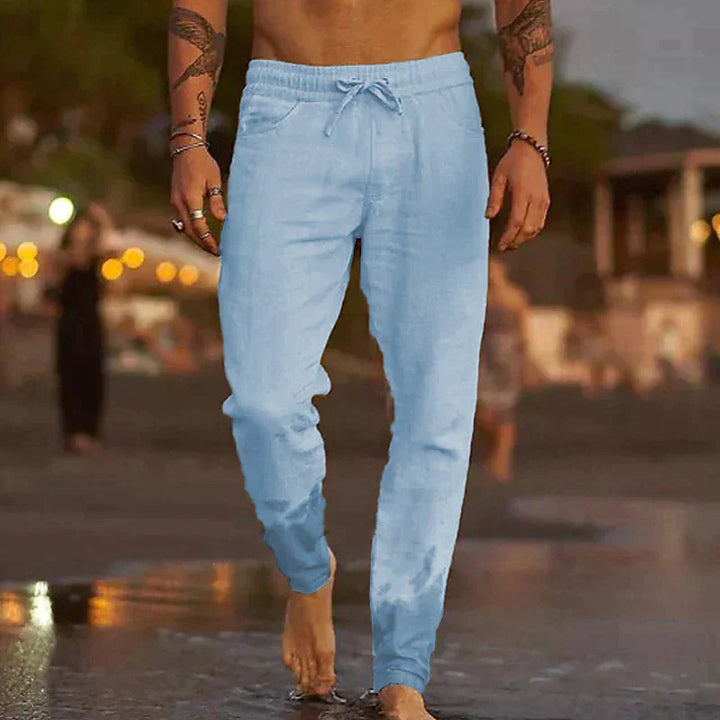 ROVESSA ROMA | PANTALONI DA SPIAGGIA IN LINO