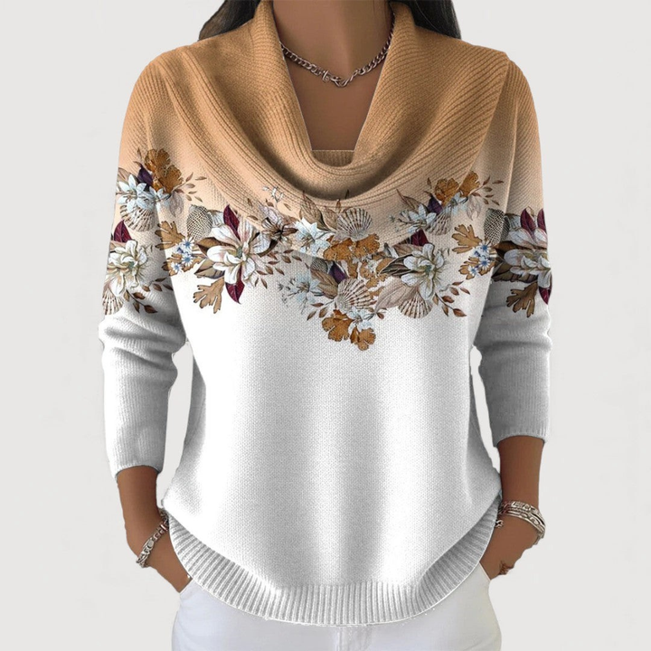 Lucia | Pullover con stampa floreale e colletto