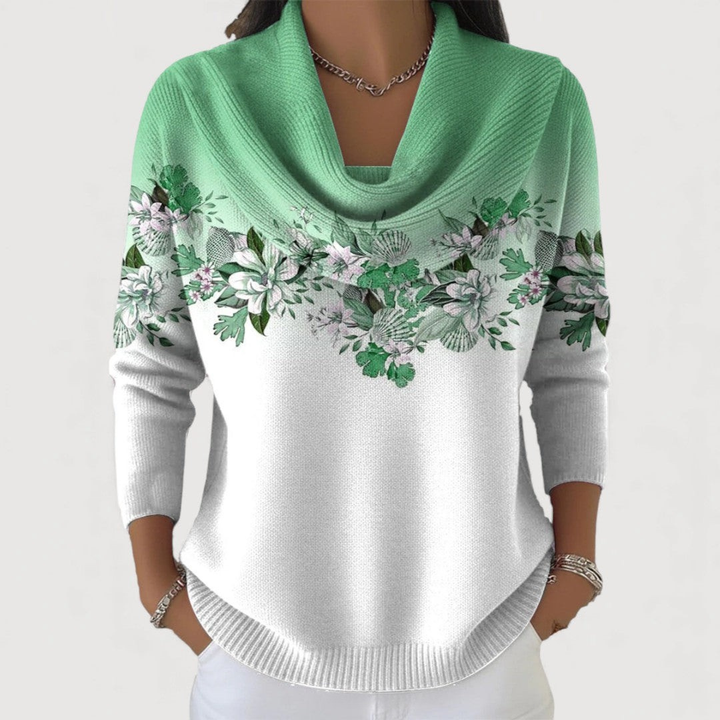 Lucia | Pullover con stampa floreale e colletto