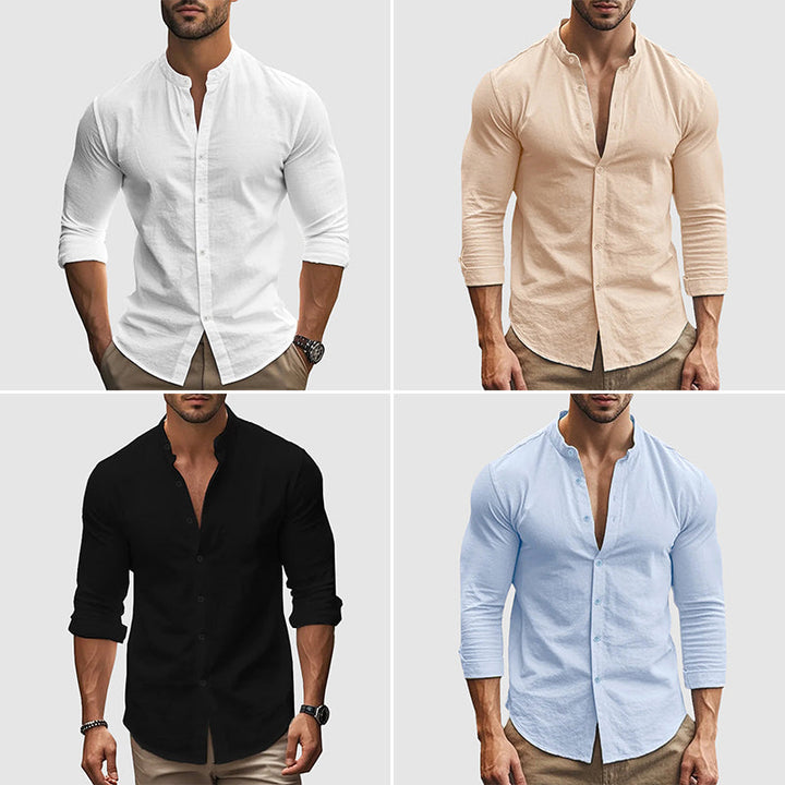 Camisa de lino transpirable